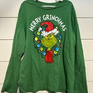 Old Navy Kids Green 'Merry Grinchmas' Long Sleeve Tee